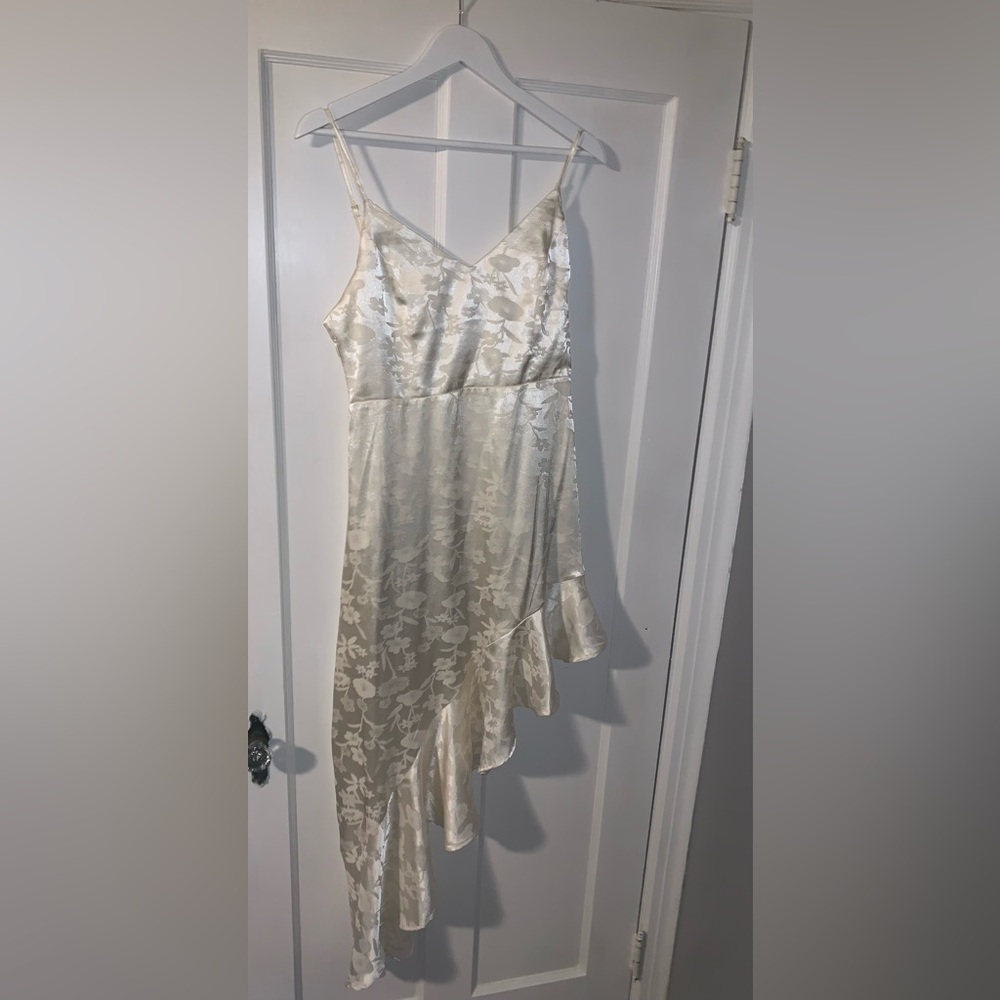 white floral dress